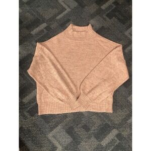 Gianni Bini Turtleneck Sweater Blue Pink Large Women's Alpaca Blend